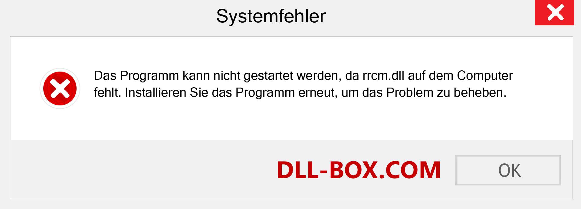 rrcm.dll-Datei fehlt?. Download für Windows 7, 8, 10 - Fix rrcm dll Missing Error unter Windows, Fotos, Bildern