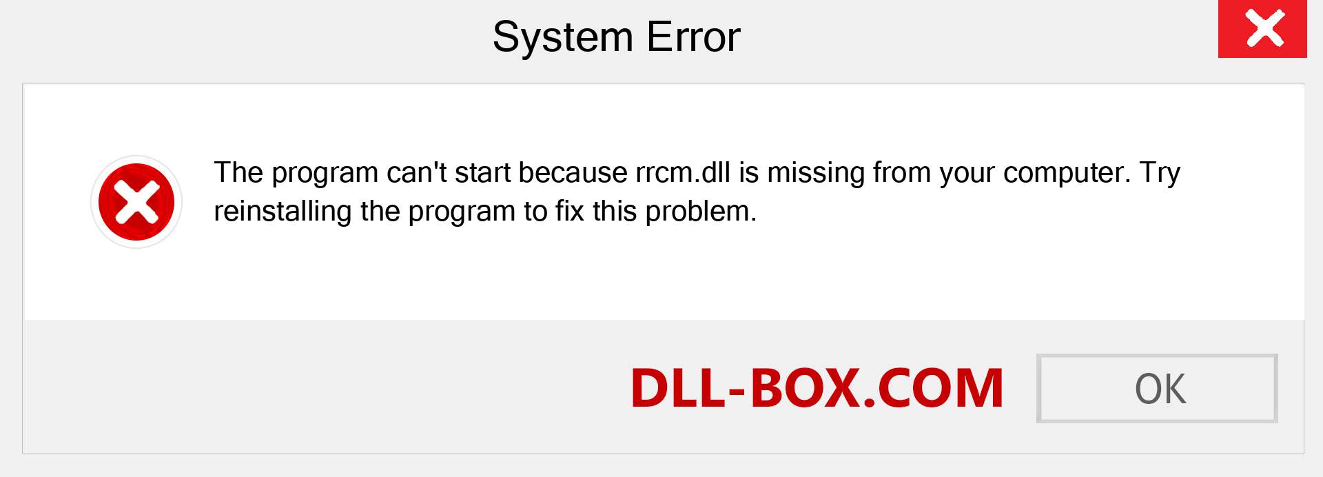  rrcm.dll file is missing?. Download for Windows 7, 8, 10 - Fix  rrcm dll Missing Error on Windows, photos, images